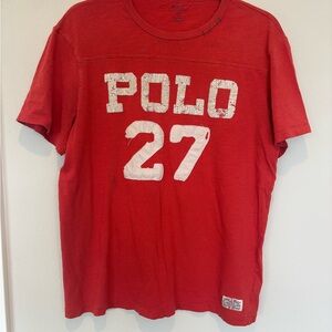 Polo by Ralph Lauren Red Tee with Polo 27 Design
